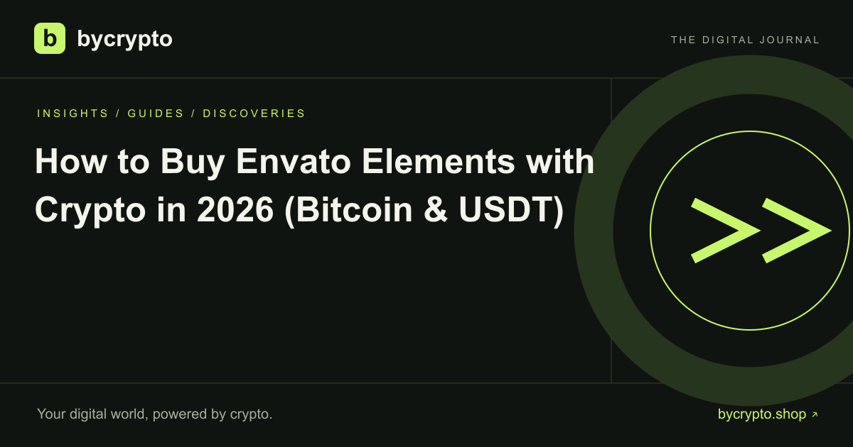 Cómo comprar Envato Elements con criptomonedas en 2026 (Bitcoin y USDT)
