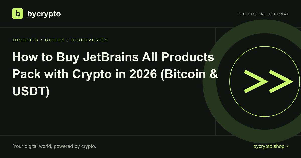 How to Buy JetBrains All Products Pack with Crypto in 2026 (Bitcoin & USDT)