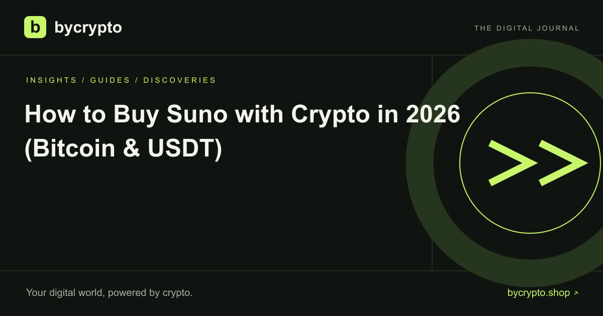 Comment acheter Suno en crypto en 2026 (Bitcoin et USDT)